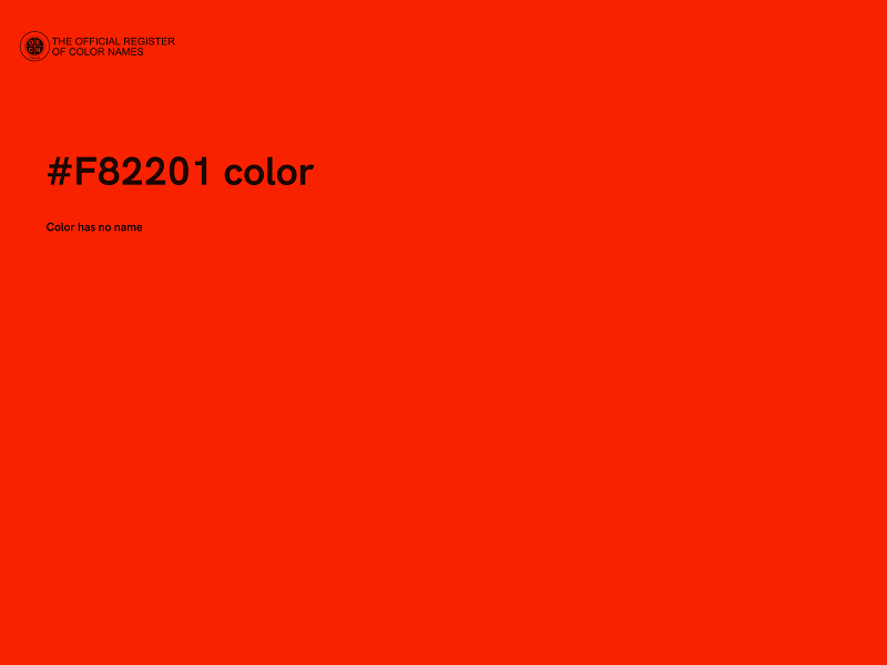 #F82201 color image