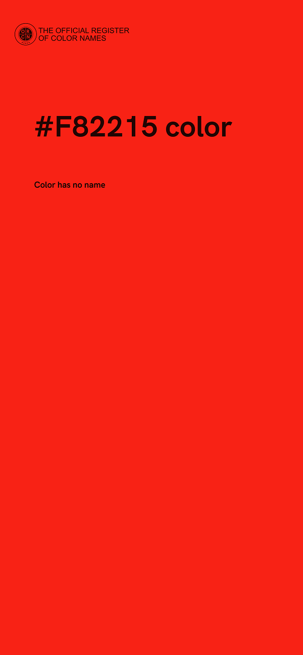 #F82215 color image