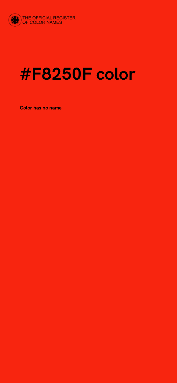 #F8250F color image