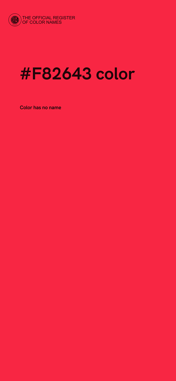 #F82643 color image