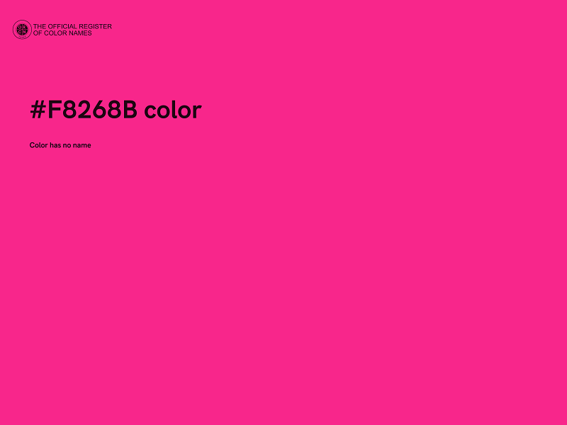 #F8268B color image