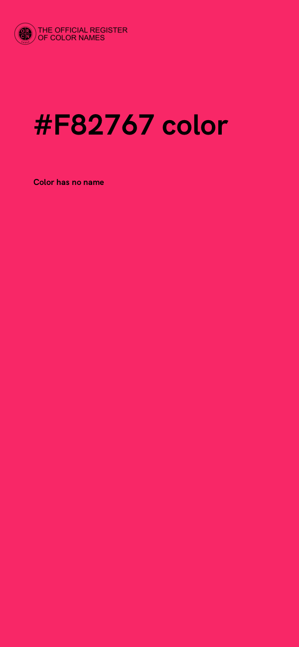#F82767 color image
