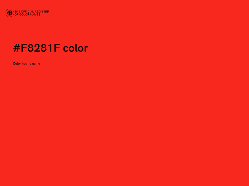 #F8281F color image