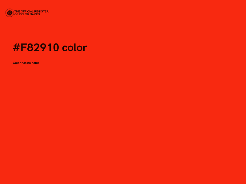 #F82910 color image