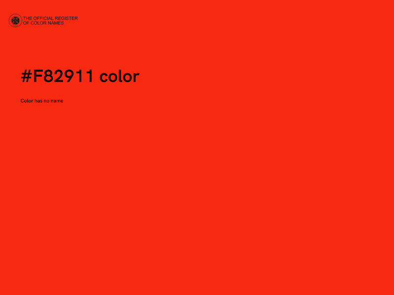 #F82911 color image