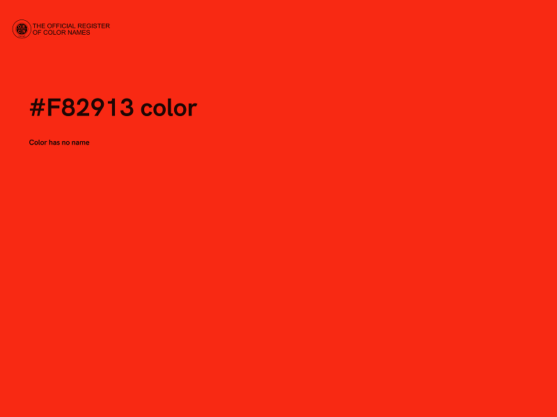 #F82913 color image