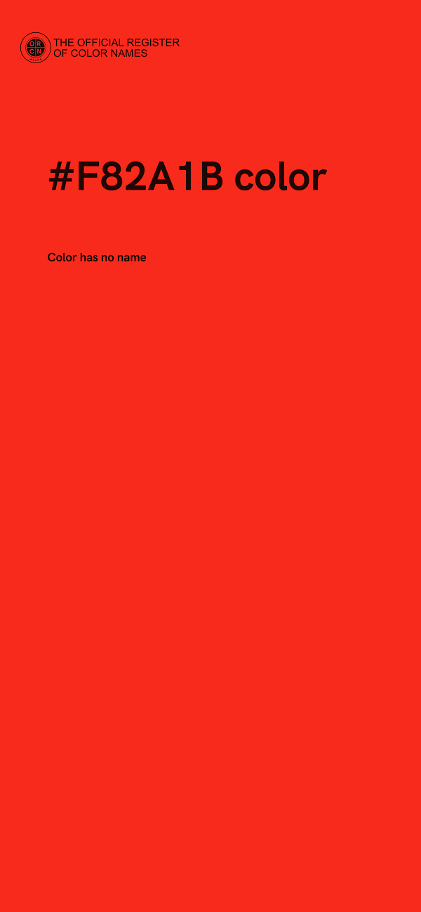 #F82A1B color image