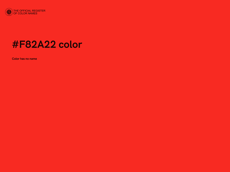 #F82A22 color image