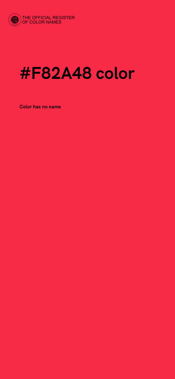 #F82A48 color image