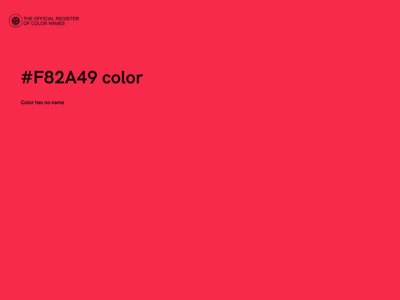 #F82A49 color image