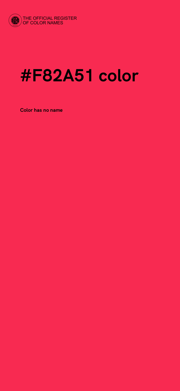 #F82A51 color image