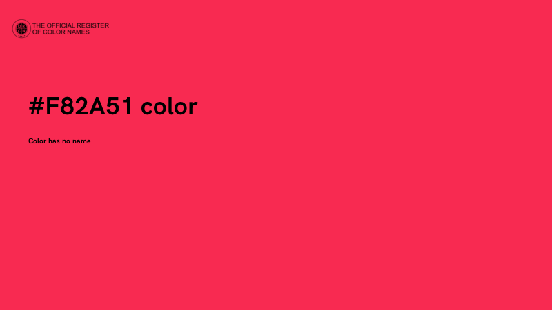 #F82A51 color image