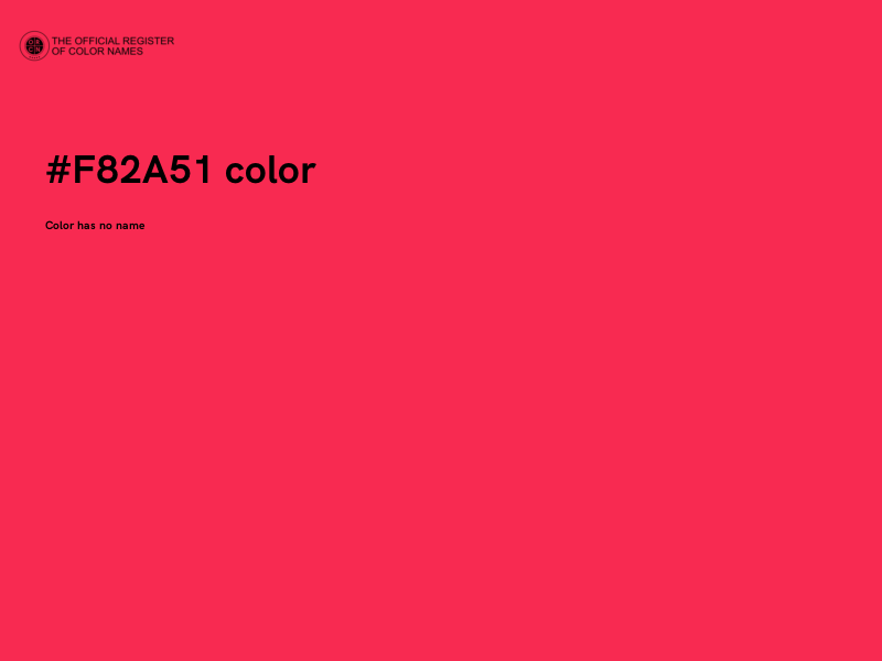 #F82A51 color image