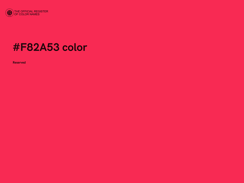 #F82A53 color image