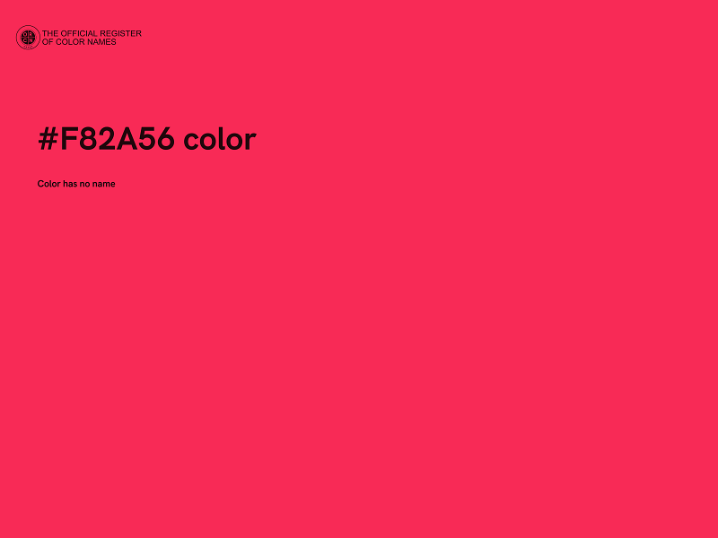 #F82A56 color image