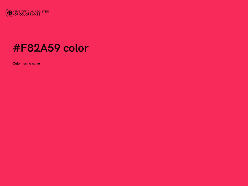 #F82A59 color image