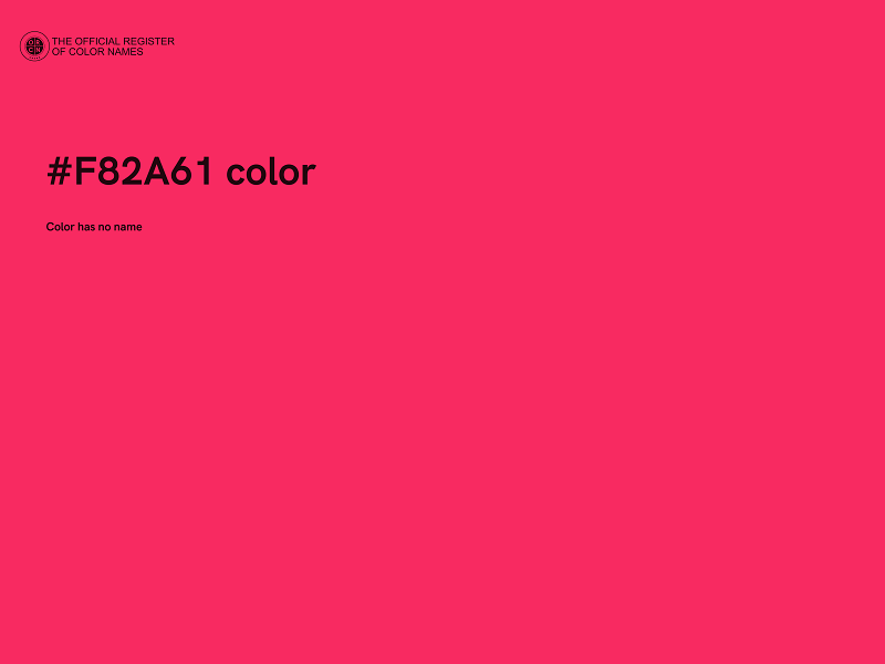 #F82A61 color image