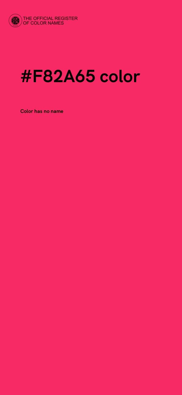 #F82A65 color image