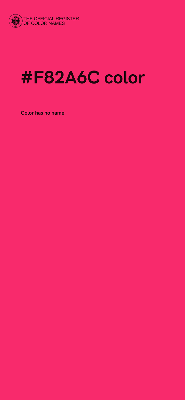 #F82A6C color image