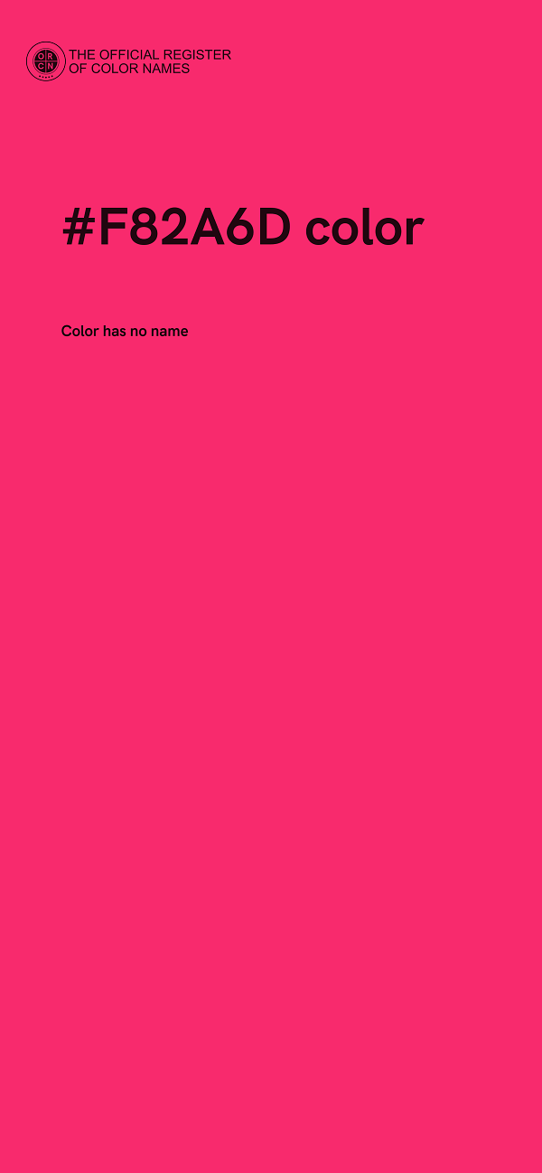 #F82A6D color image