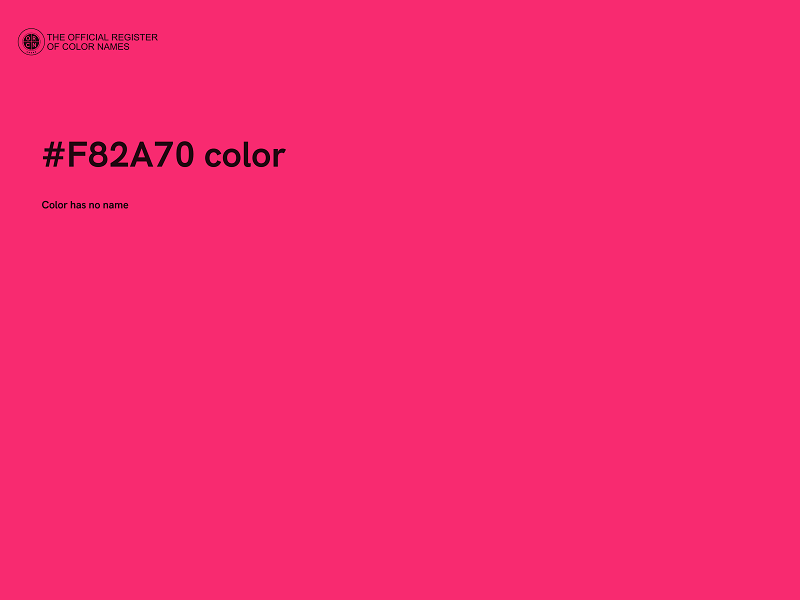 #F82A70 color image