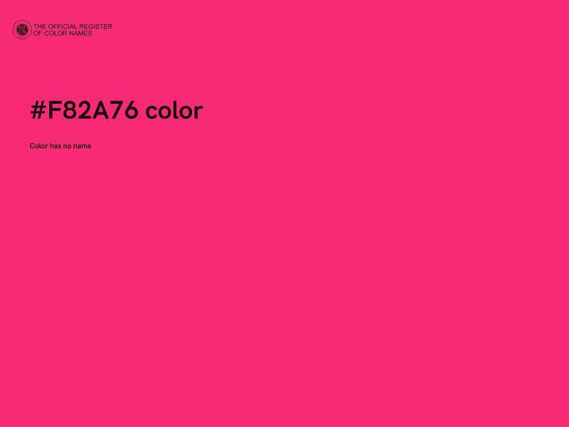 #F82A76 color image