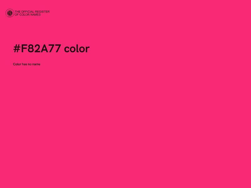 #F82A77 color image