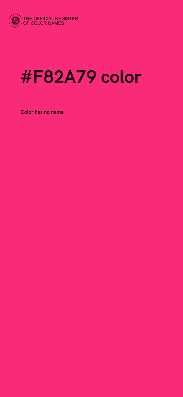 #F82A79 color image