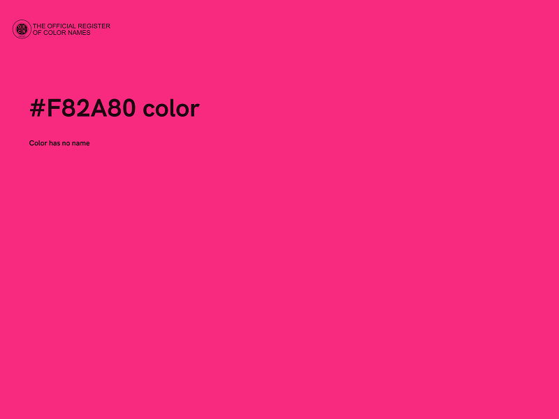 #F82A80 color image