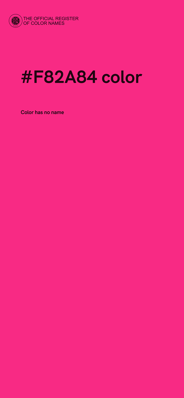 #F82A84 color image