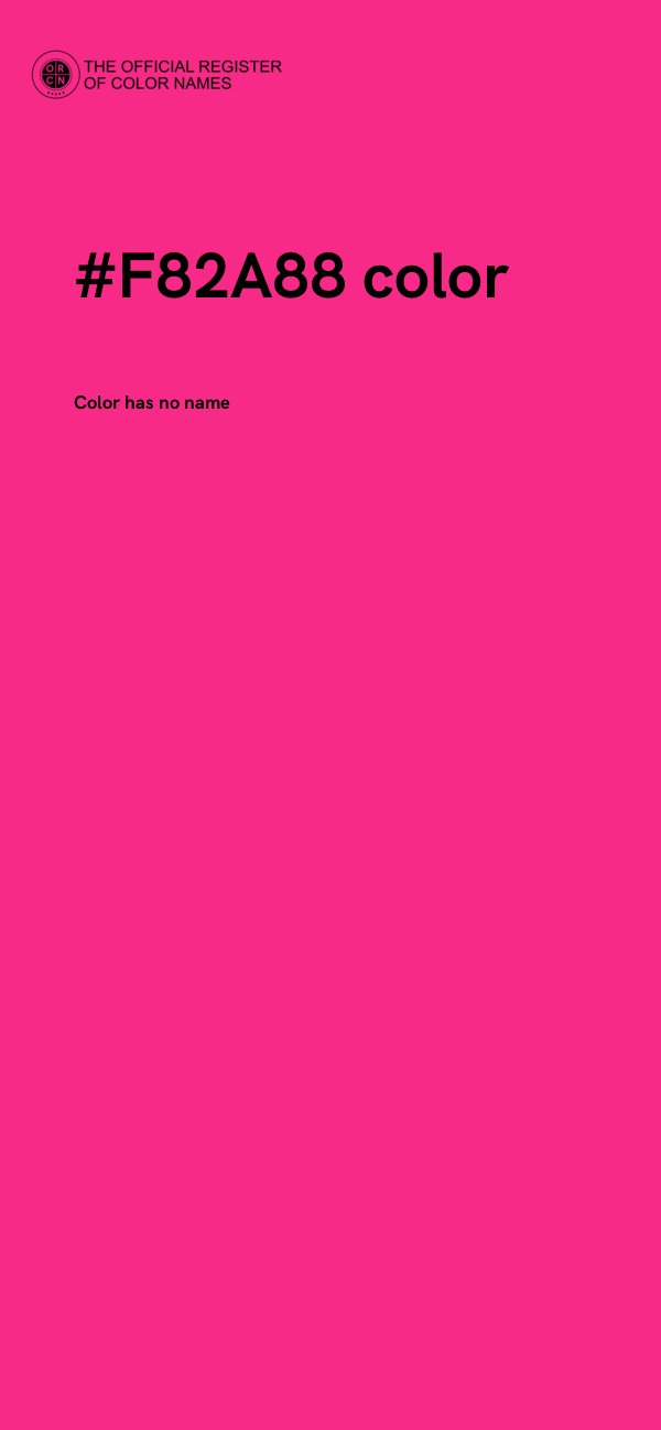 #F82A88 color image