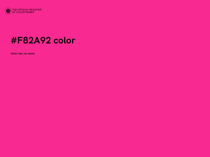 #F82A92 color image