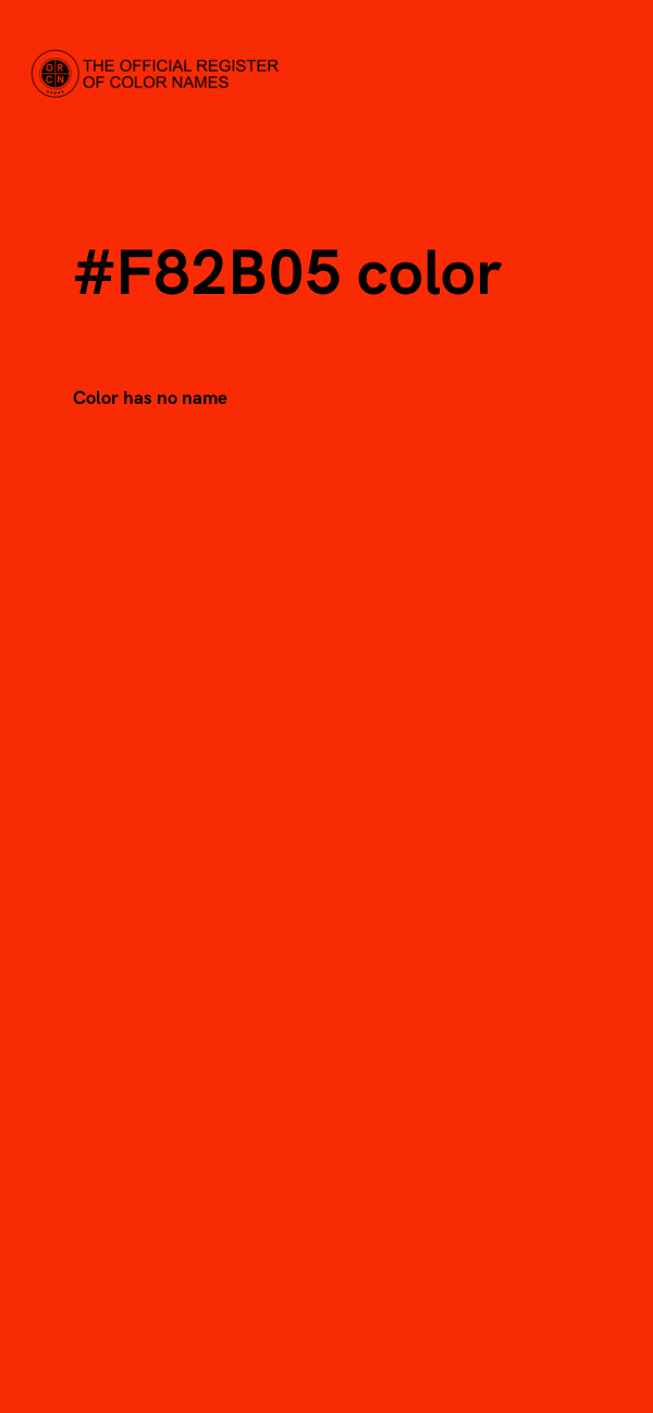#F82B05 color image