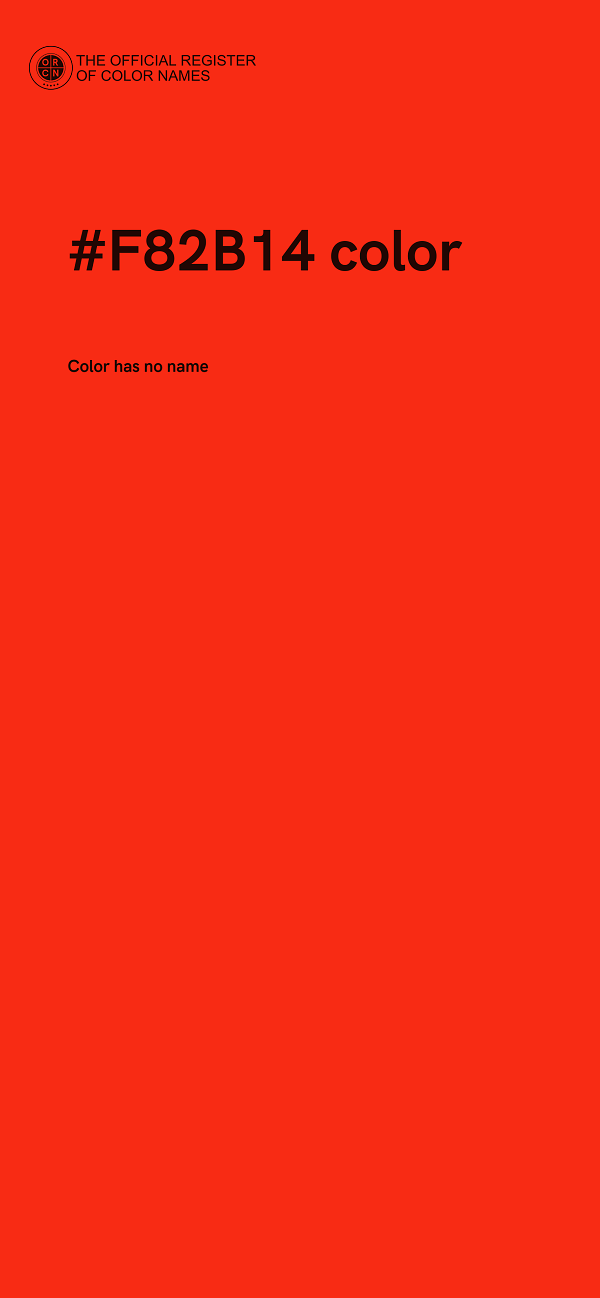 #F82B14 color image