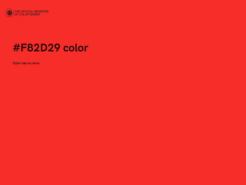 #F82D29 color image