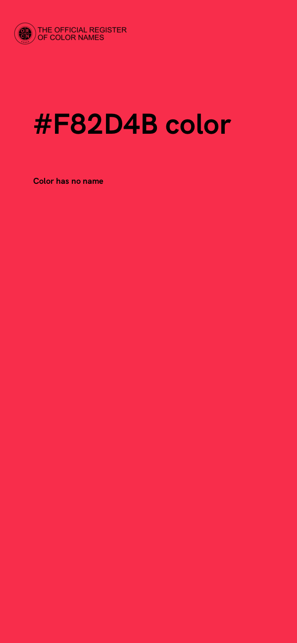 #F82D4B color image