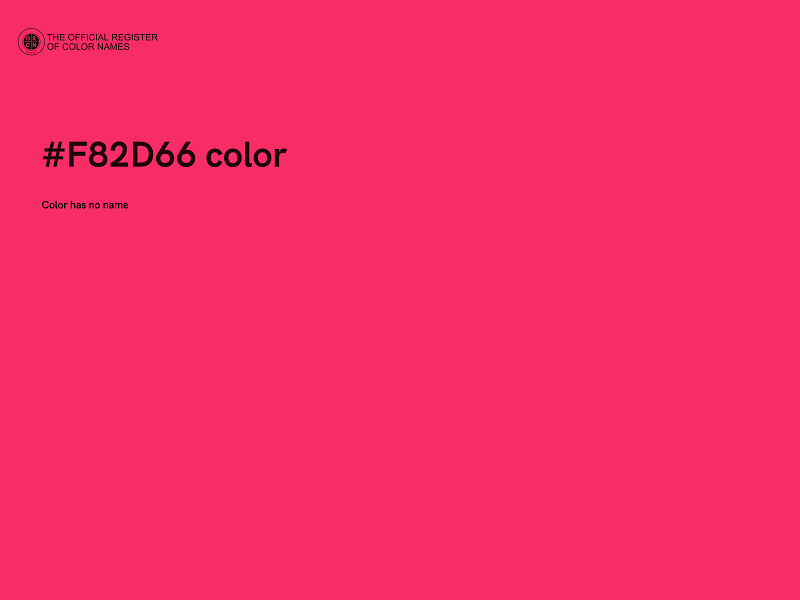 #F82D66 color image