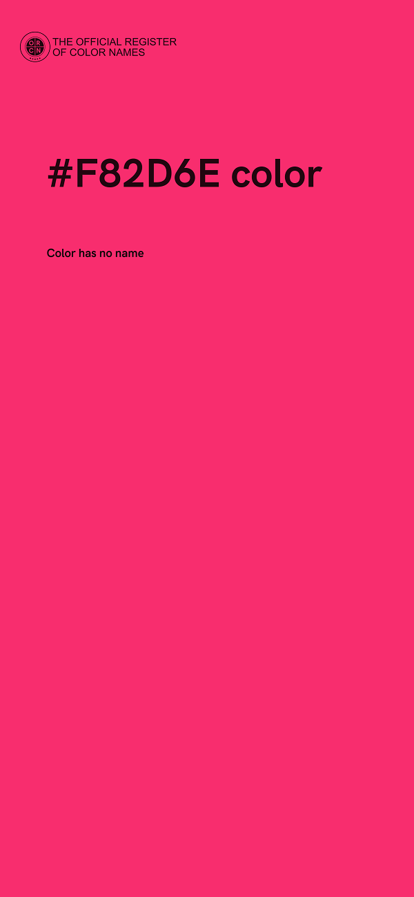 #F82D6E color image