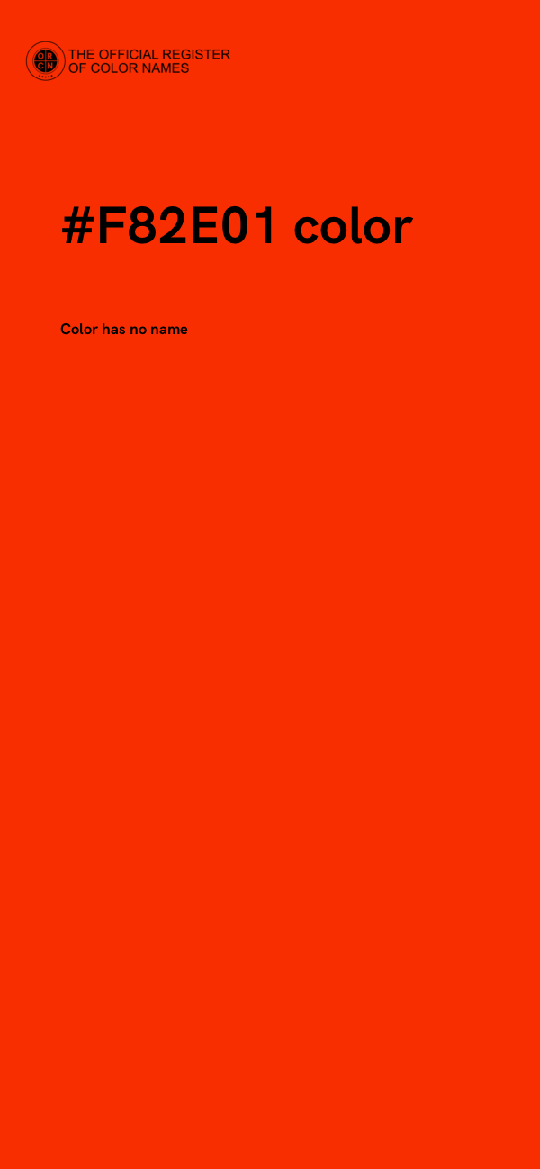 #F82E01 color image