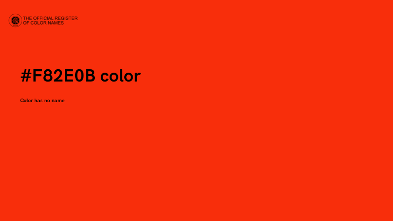 #F82E0B color image