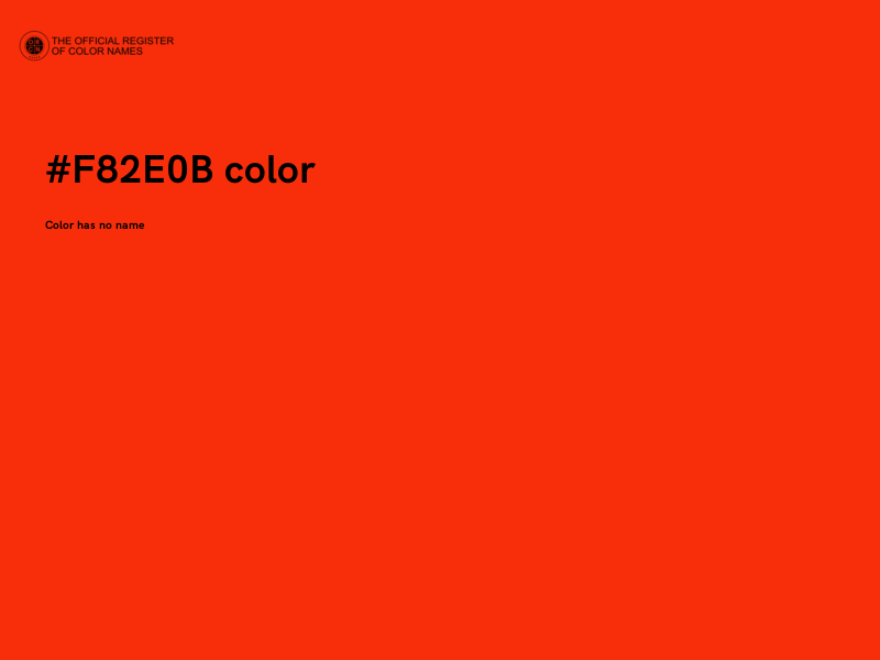 #F82E0B color image