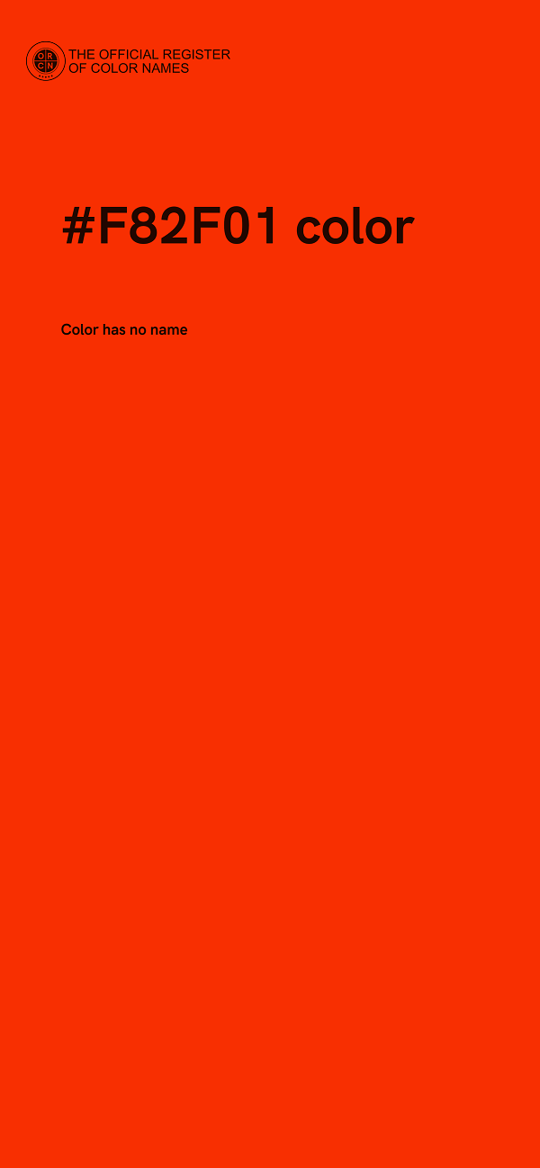 #F82F01 color image