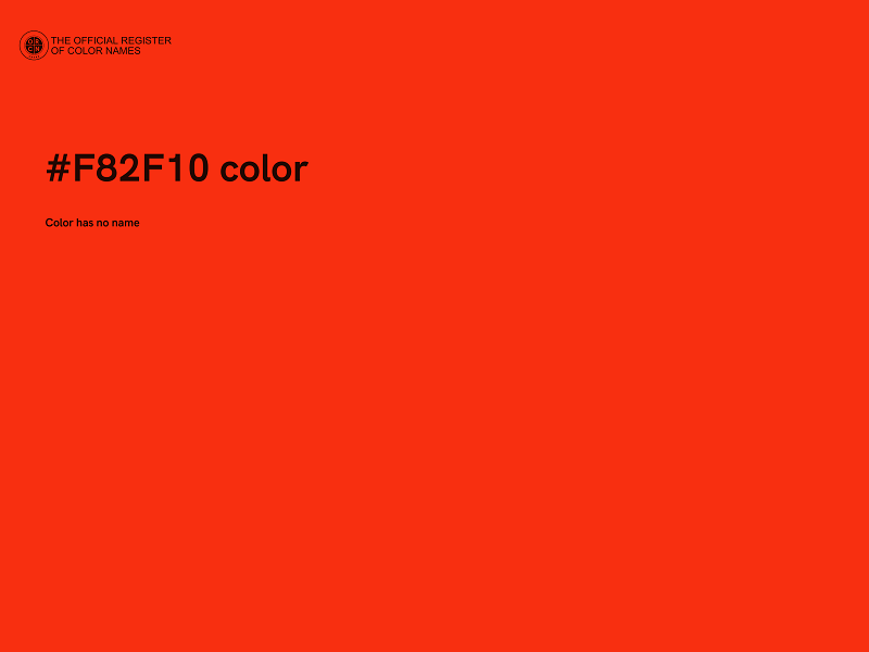 #F82F10 color image