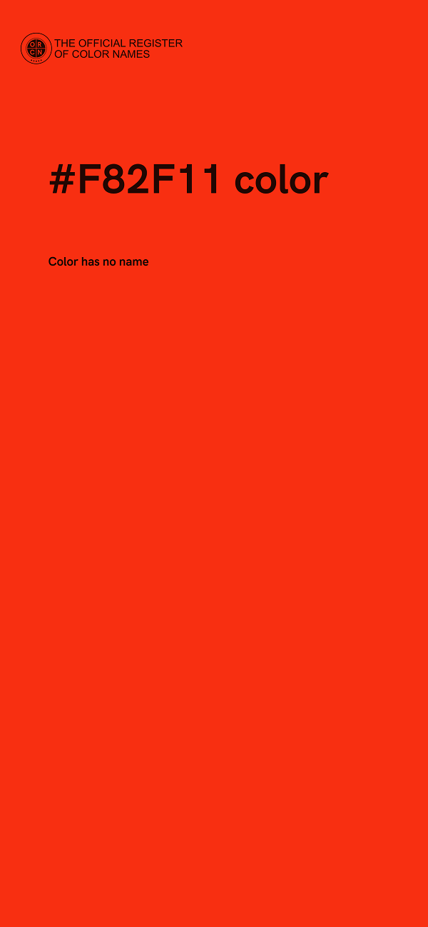 #F82F11 color image