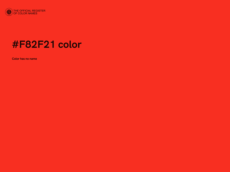 #F82F21 color image