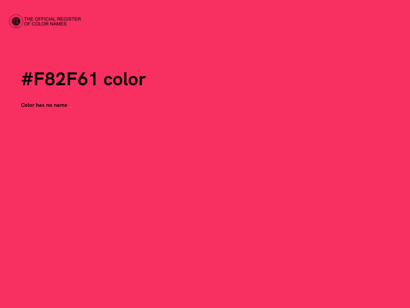#F82F61 color image