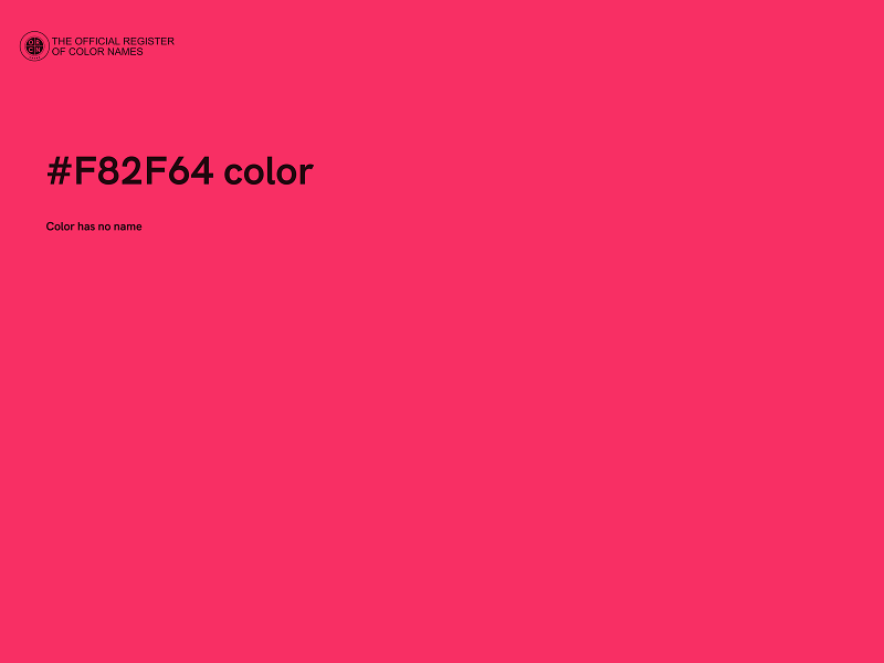 #F82F64 color image