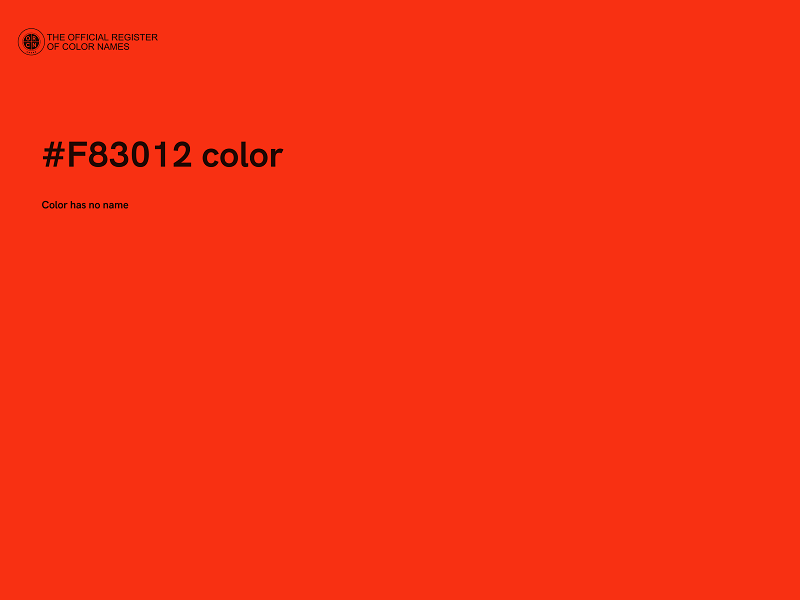 #F83012 color image