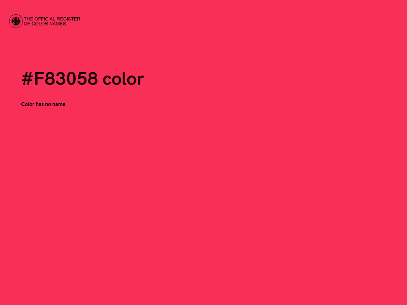 #F83058 color image