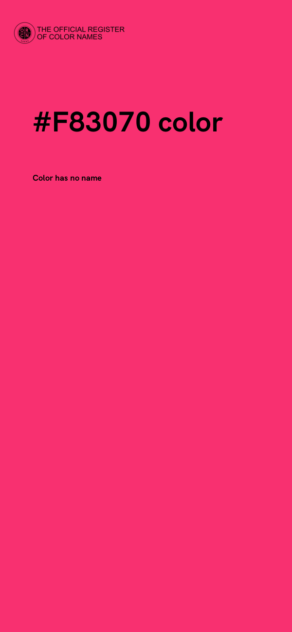 #F83070 color image